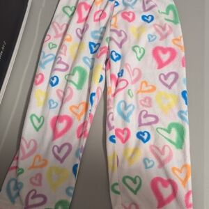 Colorful Heart Print Kids Pajamas
